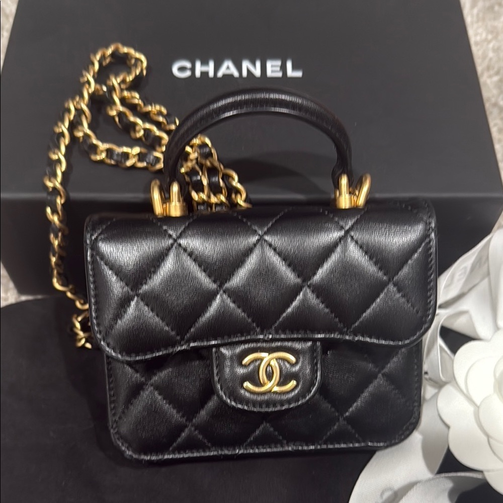 Chanel Black Quilted Leather Mini Bag